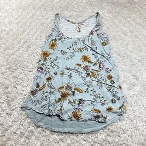 Dolan Tank Top Womens XS Blue Floral Summer Boho Cottagecore Floral Prairie Core